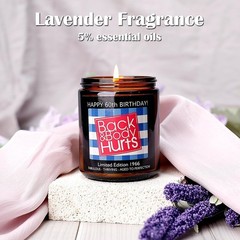 Lavender Scented Candle in Gift Box – Perfect 60th Birthday Surprise for All