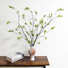 Cherica 4 Pcs Artificial Ficus Branches Faux Eucalyptus Stems, 4 Pcs, Green