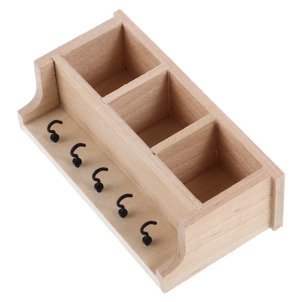 Living Room Miniature Shelf Wall Dollhouse Accessories Shelving Unit