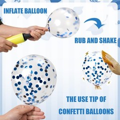 2026 Graduation Party Decorations, 70pcs Grad Balloons Blue and White Graduat…
