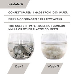 Silver Confetti Paper Bulk 2.2lbs 1kg Biodegradable Tissue Rainbow Light Weight