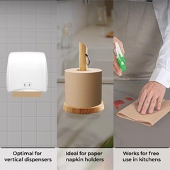 Restaurantware Paper Towel Roll 600′ x 8″ 1 Ply Universal Dispenser 2″ Core H…