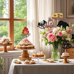 Camping Party Centerpiece Sticks Camp Theme Birthday Table Topper 12 PCS