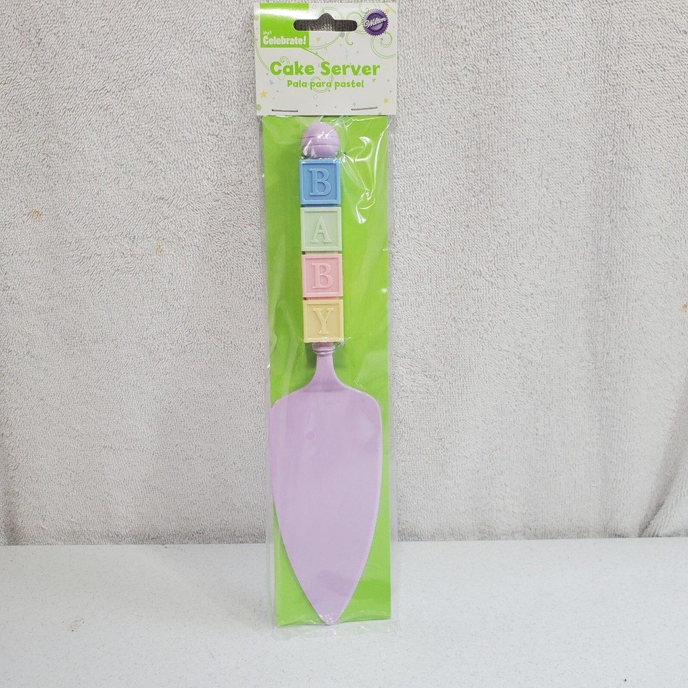Wilton Baby Blocks Cake Server Boy Girl Shower Party Supplies Spatula New