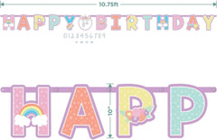 Unicorn Birthday Party Decorations Banner Personalize ANY age Balloons Bouquet