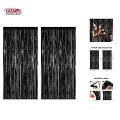 2 Pack 2026 Graduation Party Decorations, 3.28 FT x 7.05 FT Black Backdrop, M…