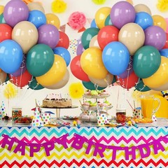 Colorful Balloons Rainbow Assorted Color Latex Balloons Set 60pcs 12inch Blus…