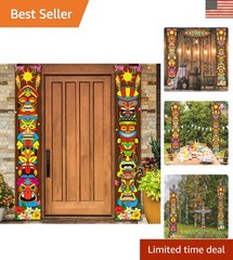Tropical Tiki Decorations Set – Reusable & Lightweight Wall Banners for Parties