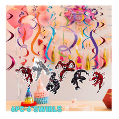 VENOM Tableware party supplies decoration balloons theme birthday cupcake topper