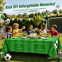 Waterproof Soccer Table Covers – 2 Pack for Memorable Soccer Parties and Events