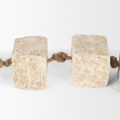 Mala Beige Paper Mache Cube Garland – 40.0L x 2.0W x 2.0H
