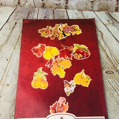vtg Hallmark paper fall leaves mobile decoration decor