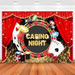 Casino Night Photo Backdrop – 7x5ft Las Vegas Design for Memorable Events