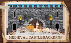 Medieval Party Decorations Castle Backdrop Knight Wall Backdrop Keepers of The