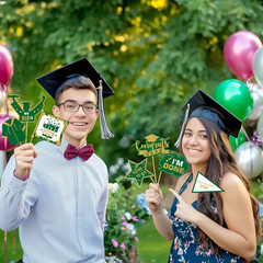 Graduation Photo Booth Props, 21Pcs Graduations Picture Props 2026 for Photoshoo