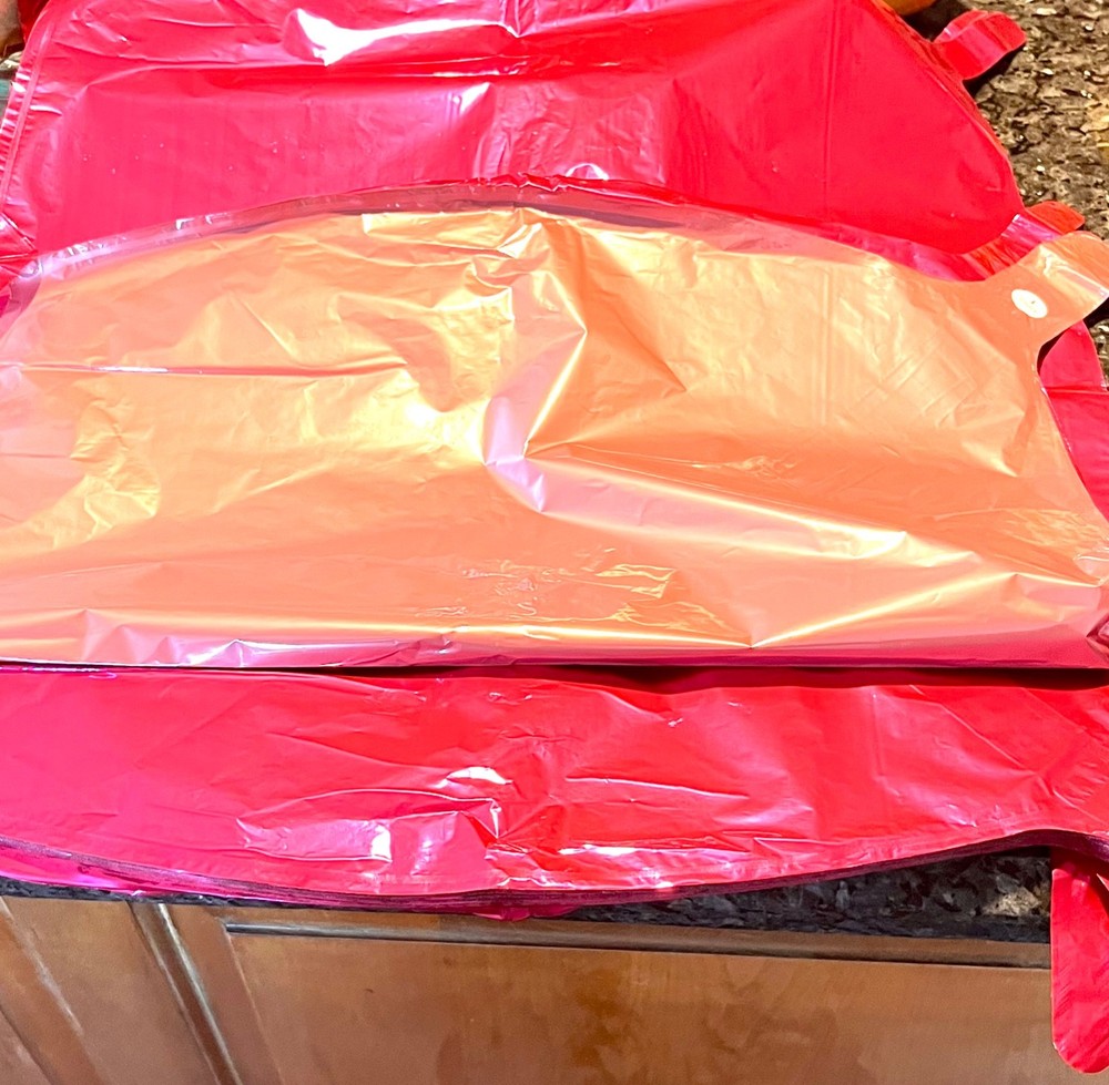 40pcs Hot Magenta Pink Square Foil Balloons Wall Backdrop Double Sided Metallic