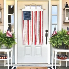 Handmade 4 x 2.3 Ft Rugged American Flag Banner for Indoor/Outdoor Celebrations