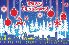 Large Poster Print Laminated Christmas Tree Theme Backdrop Scene Setter Any Text