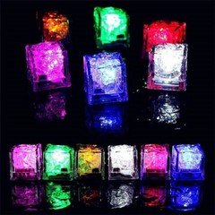 12Pcs Waterproof LED Ice Cubes, Multicolor Light Up Glow Cubes for Bar Wedding