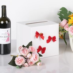 Fowecelt White Card Box Wedding Favors Post 8 x 8 x 8 Inch,