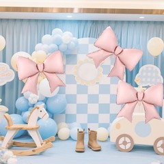 2pcs Large Bow Balloons, Bow Themed Party Decorations Elegant Coquette Balloo