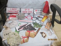 Bad Santa Photo Booth Kit 26 Props & Disguises New