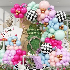 Pink Blue Green Balloons Garland Arch Kit, 125Pcs Pastel Pink Blue Purple Bal…