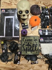 Bulk Halloween Decorations Set of 21 Pc, Decorating Party Pack, Spiders, Skull.