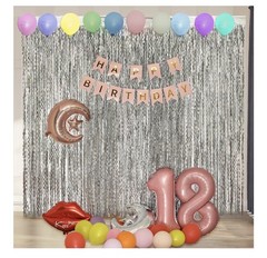 4 Pack 3.3×6.6ft Silver Foil Fringe Backdrop – Wavy Metallic Tinsel Foil Curt…