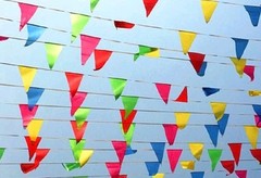 lot of 4 Flag Banners Multi Colour Bunting Party Event Home Garden Decoration