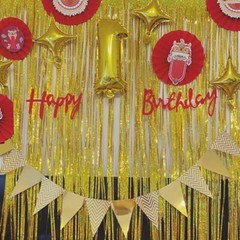 2M Laser Rain Tassels Curtain Kid’s Birthday Party Background Decoration Curtain