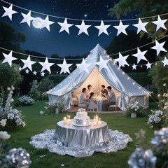 120 PCS Silver Star Cutouts 6 Inch Cardboard Decorations Bulletin Board DIY
