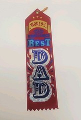 New 2″x8″ Red «World’s Best Dad» Award Ribbon Father’s Day Birthday Celebration