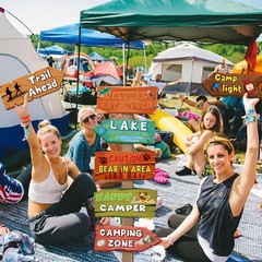20 Pcs Camping Themed Party Decorations Outdoor Directional Signs Set