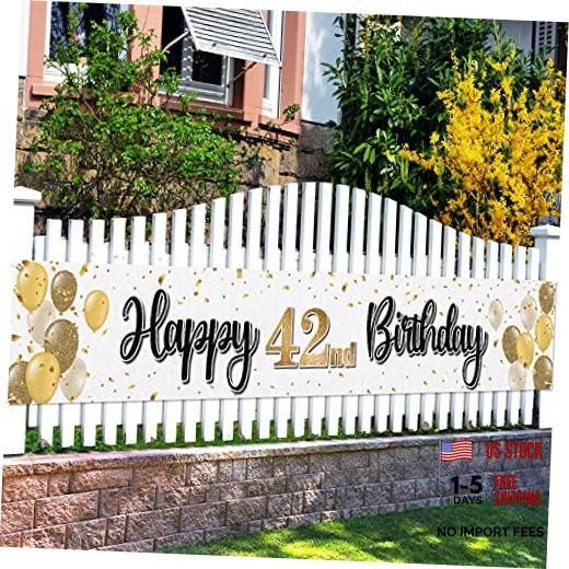 Happy 42nd Birthday Decorations,42nd Gold Balloon Large Birthday Gold-42nd