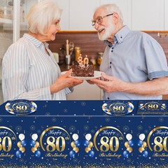 41PCS 80th birthday decorations Navy Blue and Gold 80th Birthday Party Favor …
