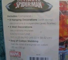 Birthday Party Marvel Ultimate Spiderman Room Transformation Kit New Decoration