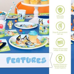 Bluey Disposable Birthday Tableware (Plates, Napkins, Tablecover, Balloons)
