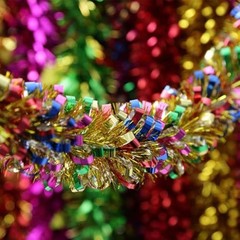 33Ft Christmas Tinsel Garland Shiny Thick Tinsel Decor Xmas Tree Colourful 2