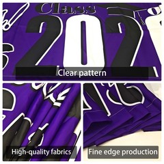 2026 Graduation Decorations Purple and Black Graduation Banner Large Congratu…