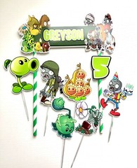 Personalized Plants vs Zombies Cake Topper