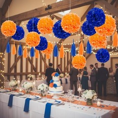 Tissue Paper Pom Poms Hanging Flower Balls Wedding Party Event Decorations