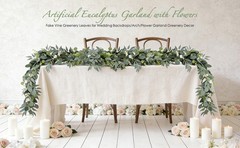 6 Ft 2 Packs Artificial Greenery Eucalyptus Garlands Faux Silver Dollar