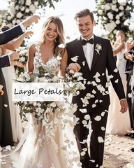 3.5oz Real Pearl White FreezeDried Rose Petals Biodegradable Wedding Toss