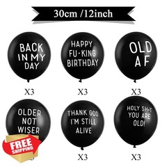 Easy Joy 18 Piece Funny Abusive Old Age Birthday Party Balloons – 12″/18 Pack…