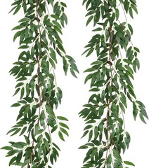 Artificial Willow Leaves Vine Twigs 2Pcs 5.7Ft Fake Hanging Ivy Plants Silk