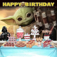 Baby Yoda Party Supplies Backdrop Birthday Decoration Banner 7x5ft