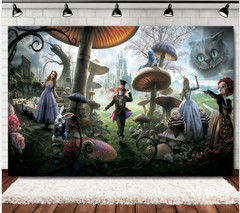 Alice in Wonderland Wedding Birthday Photography Backdrop Party Background
