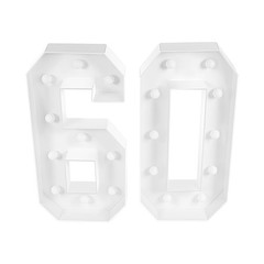 60 Light Up Numbers 60th Birthday Party Decoration Light Up Numbers Decorations
