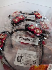 Chinese New Year Party Decor Assortment, 3 Headbands, 1 Noise Maker, Placemats,